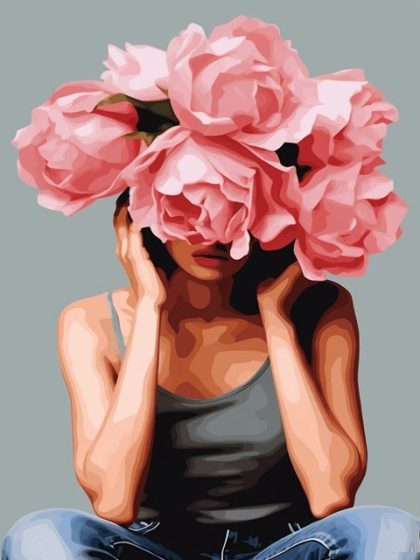 Woman |  Flowery Thoughts 60x75cm(24×29.5in) People Woman