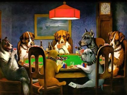 Animal Kits |  Dogs Playing Poker 60x75cm(24×29.5in) Animal Animal Kits