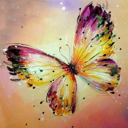 Butterfly |  Butterfly Fantasy – Paint by Numbers Kit 60x60cm(23.5×23.5in) Animal Butterfly