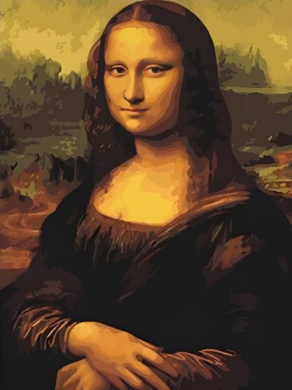 Famous Kits |  Mona Lisa Paint by Numbers 60x75cm(24×29.5in) Famous Famous Kits