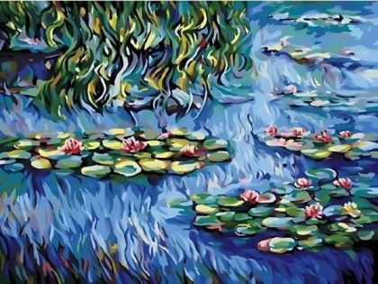 Floral Kits |  Claude Monet – Water Lilies 60x75cm(24×29.5in) Floral Kits Floral Kits