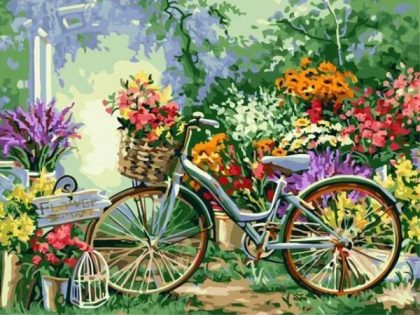 Floral Kits |  Flowers Bicycle 60x75cm(24×29.5in) Floral Kits Floral Kits