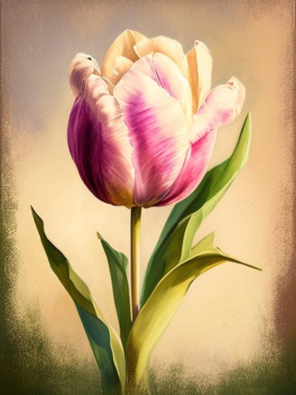 Floral Kits |  Tulip in Motion 60x75cm(24×29.5in) Floral Kits Floral Kits