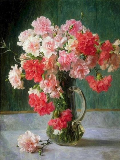 Floral Kits |  Vase of Carnations 60x75cm(24×29.5in) Floral Kits Floral Kits