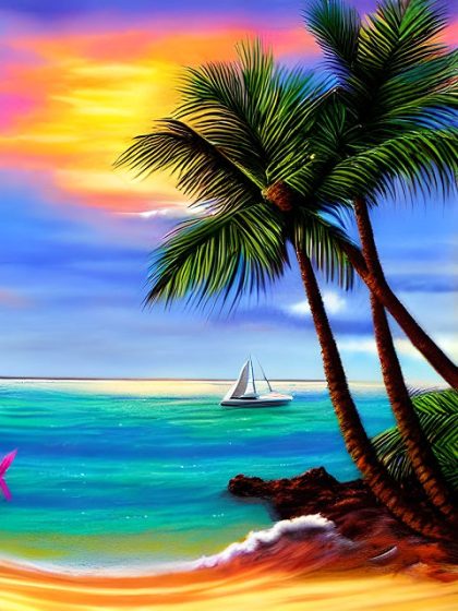 Landscape |  Hawaii Vacation Dream 60x75cm(24×29.5in) Landscape Landscape