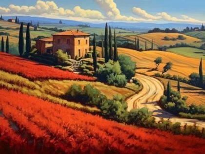 Landscape |  Tuscany Countryside – Paint by Numbers Kit 60x75cm(24×29.5in) Landscape Landscape