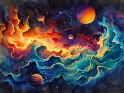 Landscape |  Planets – Paint by Numbers Kit 60x75cm(24×29.5in) Landscape Landscape