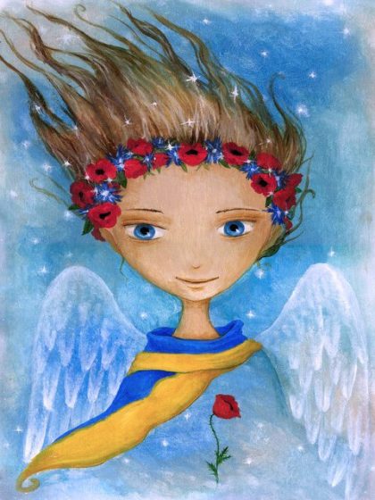 Religious Kits |  Ukrainian Angel – Paint by Numbers Kit 60x75cm(24×29.5in) Religious Religious Kits