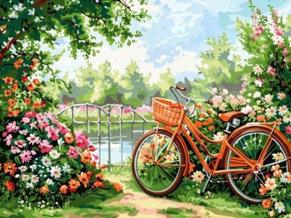 Vintage |  Vintage Bicycle – Paint by Numbers Kit 60x75cm(24×29.5in) Style Vintage